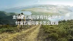 支付宝五福同享有什么用,,支付宝五福同享卡怎么取消