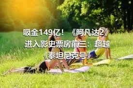 吸金149亿！《阿凡达2》进入影史票房前三：超越《泰坦尼克号》