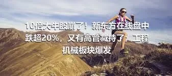 10倍大牛股崩了！新东方在线盘中跌超20%，又有高管减持了；工程机械板块爆发