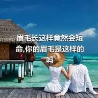 眉毛长这样竟然会短命,你的眉毛是这样的吗