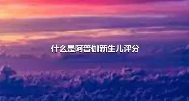 什么是阿普伽新生儿评分