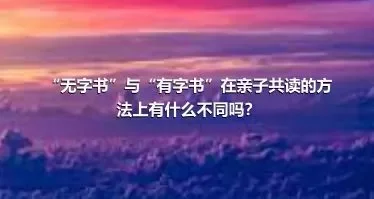 “无字书”与“有字书”在亲子共读的方法上有什么不同吗？