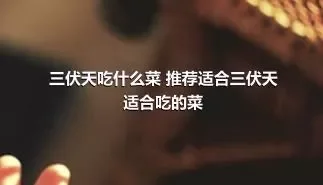 三伏天吃什么菜 推荐适合三伏天适合吃的菜