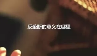 反垄断的意义在哪里