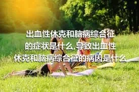 出血性休克和脑病综合征的症状是什么,导致出血性休克和脑病综合征的病因是什么