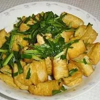 韭菜镶豆腐炸