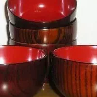 木碗、木纹杯、碟